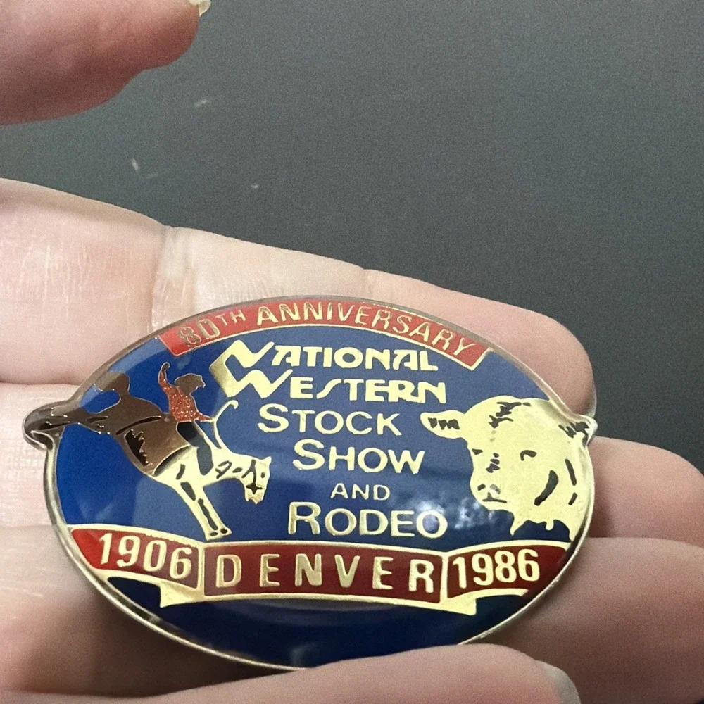 Vintage 1986 Denver, CO 80th Anniv National Western Stock Show Livestock Pin